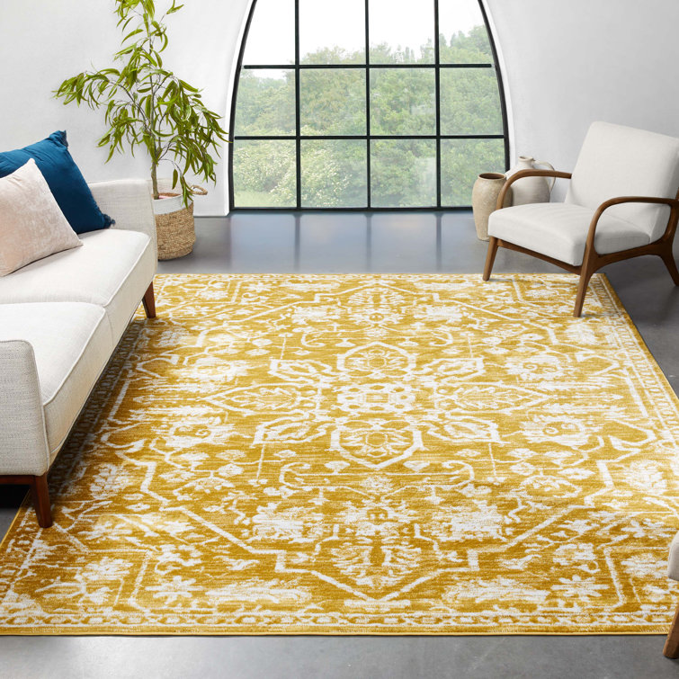 Well Woven Dazzle Gold/White Rug & Reviews Wayfair.co.uk
